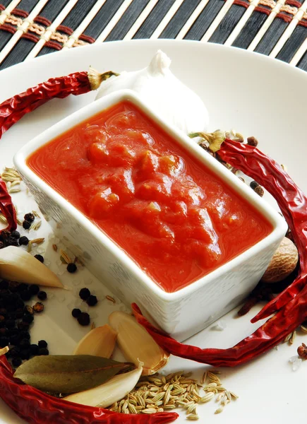 Tomato sauce , salsa — Stock Photo, Image