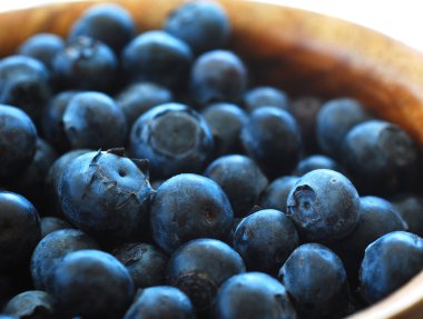 bir kase içinde olgunlaşmış yaban mersini.