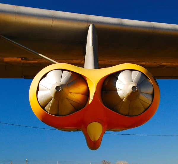 Alt, Flugzeug, Flughafen, Flugplatz. — Stockfoto