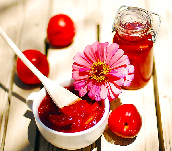 Nectarine, perzik jam. — Stockfoto