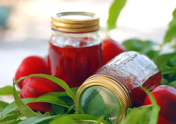 Nectarine, perzik jam. — Stockfoto