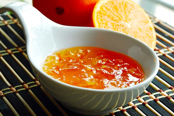 Orange jelly,jam. — Stock Photo, Image