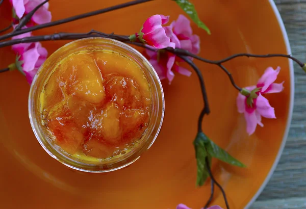 Peach, apricot, nectarine jam. — Stock Photo, Image