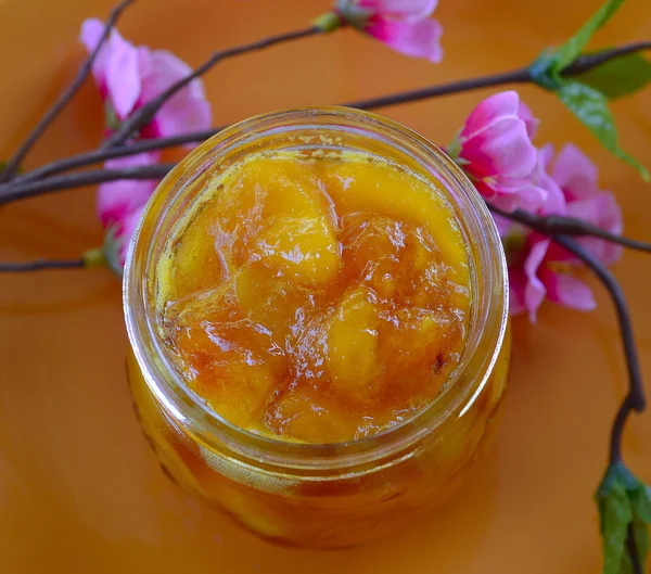 Perzik, abrikoos, nectarine jam. — Stockfoto