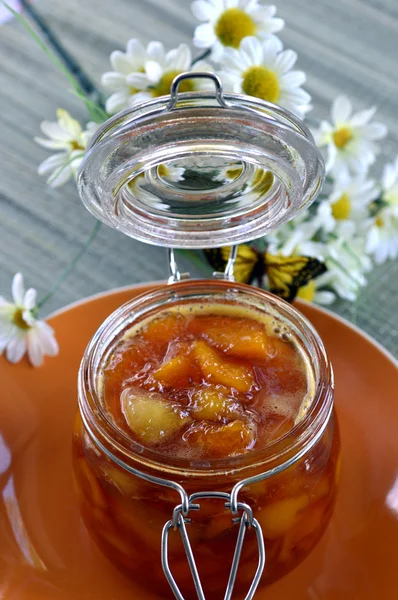 Peach, apricot, nectarine jam. — Stock Photo, Image