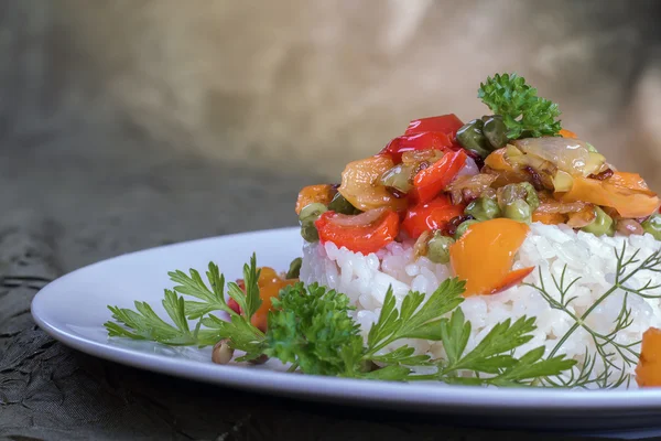 Arroz com legumes — Fotografia de Stock