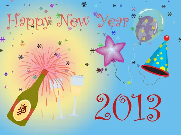 Szczęśliwego nowego roku 2013 ilustracja — Zdjęcie stockowe