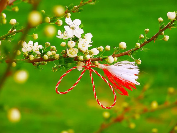 Martisor - símbolo romeno do início da primavera . — Fotografia de Stock