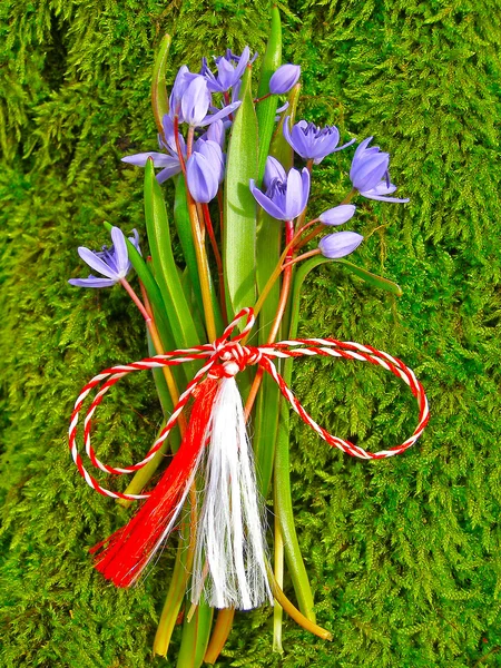 Martisor - rumänisches Symbol für den Frühlingsanfang. — Stockfoto