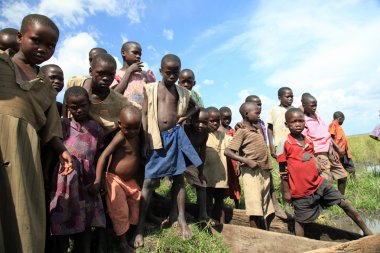 Yerel çocuk - uganda, Afrika