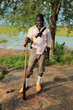 balıkçı - göl anapa - uganda, Afrika
