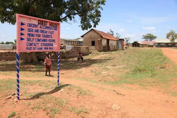 Hotel restaurant i uganda, Afrika — Stockfoto