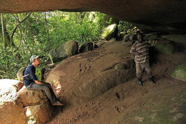 Busigo jeskyně - vzdálené západní Ugandě — Stock fotografie