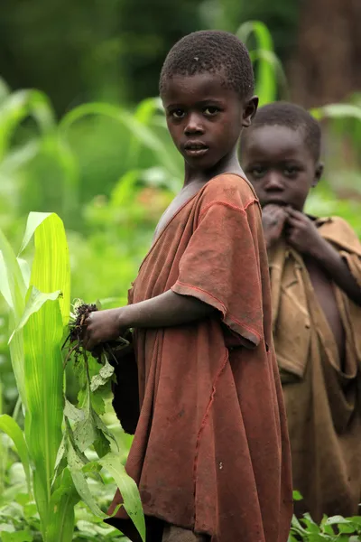 Povertà nell'Uganda occidentale remota — Foto Stock