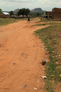 toprak yol - uganda, Afrika