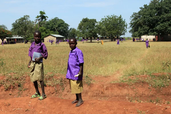 Polní cesta - uganda, Afrika — Stock fotografie