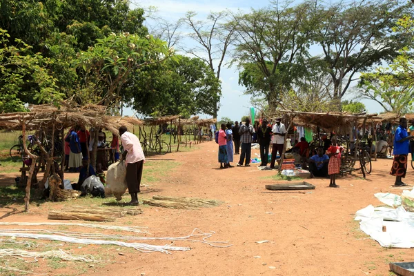 Yerel uganda, Afrika pazarı — Stok fotoğraf