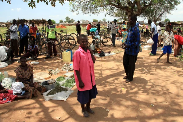 Yerel uganda, Afrika pazarı — Stok fotoğraf