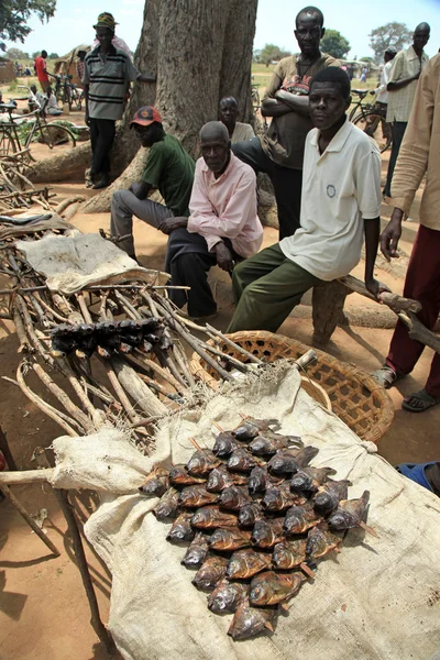 Lokalnym rynku uganda, Afryka — Zdjęcie stockowe