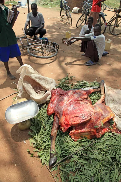Местный рынок Уганда, Африка — стоковое фото