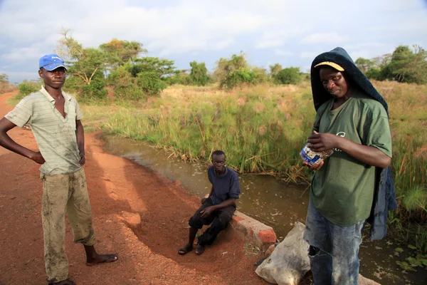 Грунтова дорога - Уганда, Африка — стокове фото