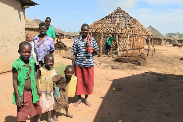 Aketa kamp Köyü, uganda, Afrika — Stok fotoğraf