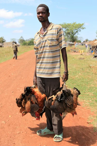 Helyi piac Uganda, Afrika — Stock Fotó