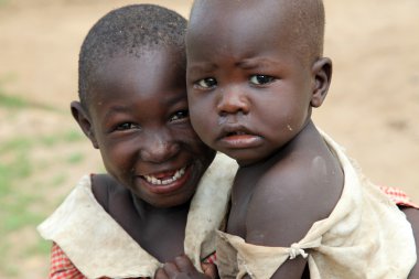 Zavallı genç kız - abela kaya, uganda, Afrika
