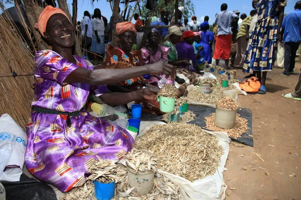 Mercato locale Uganda, Africa — Foto Stock