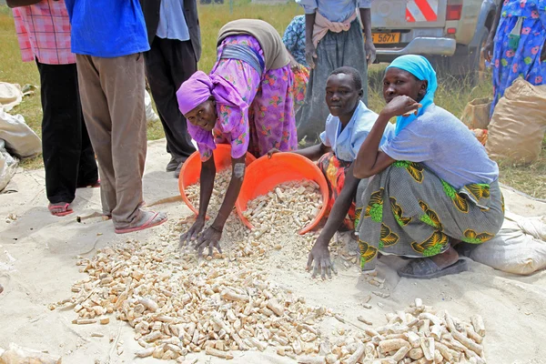 Местный рынок Уганда, Африка — стоковое фото