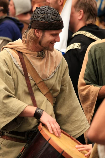 Baterista en el Festival del Castillo Tradicional - Austria —  Fotos de Stock