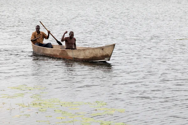 Krajobraz jeziora - jezioro bisina - uganda, Afryka — Zdjęcie stockowe