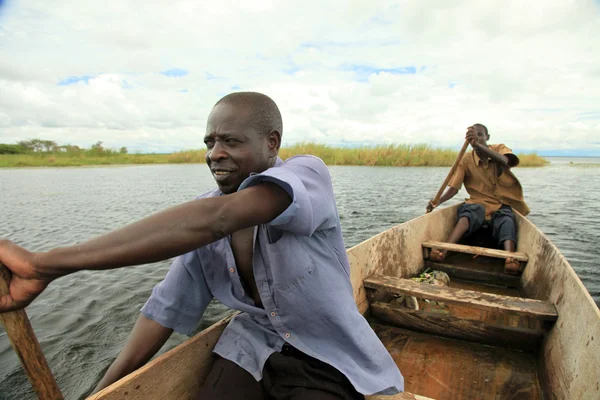 Krajobraz jeziora - jezioro bisina - uganda, Afryka — Zdjęcie stockowe