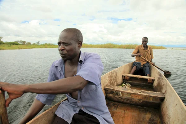 Krajobraz jeziora - jezioro bisina - uganda, Afryka — Zdjęcie stockowe
