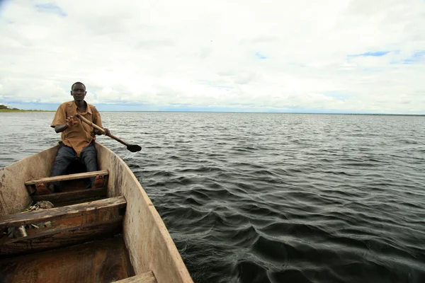 Pescatore Uganda, Africa — Foto Stock