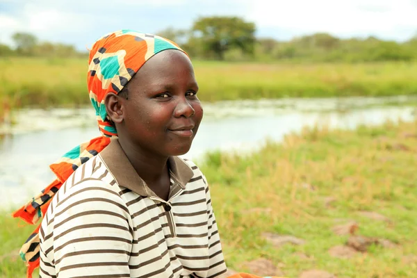 Helyi nő - Uganda, Afrika — Stock Fotó