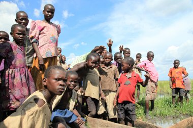 Yerel çocuk - uganda, Afrika