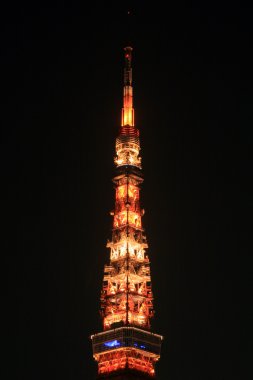Tokyo Kulesi, gece, tokyo, Japonya