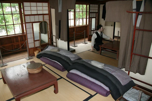 "Японский дом", историческая деревня Хоккайдо, Япония — стоковое фото
