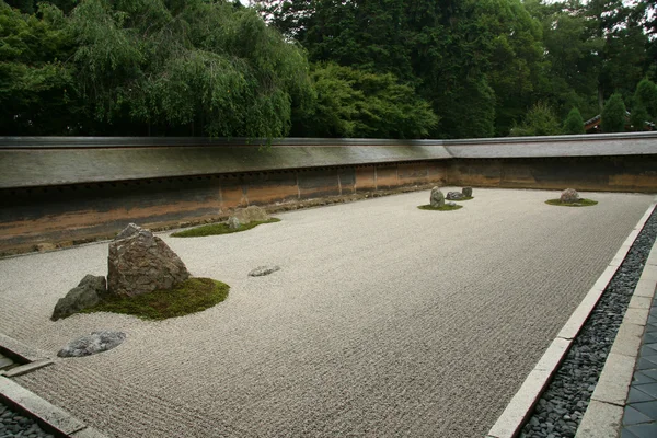 Sand Garden - Ryoan Ji, Kyoto, Japan — Stock Photo, Image