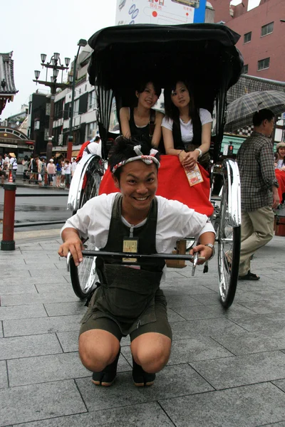 Lidské vozík - asakusa, Tokio city, Japonsko — Stock fotografie