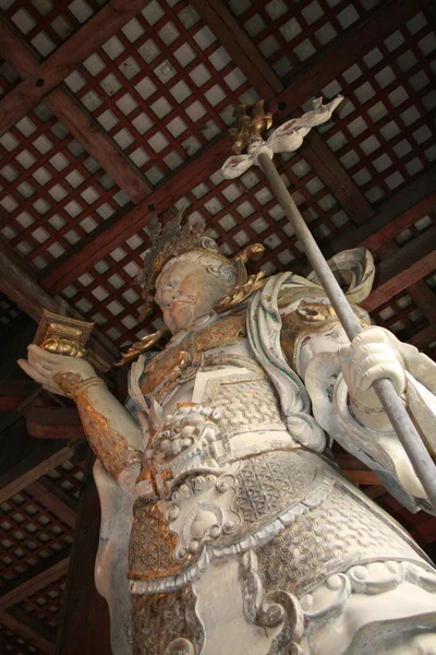 Guerriero Tempio Antico Todaiji, Nara, Giappone — Foto Stock