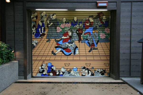 Straat schilderij kunst, asakusa, stad Tokio, japan — Stockfoto