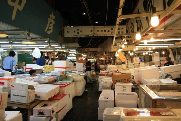 Tsukiji fish rynku, Tokio, Japonia — Zdjęcie stockowe