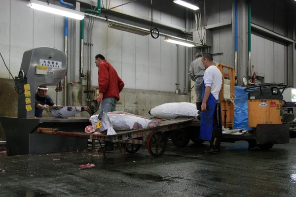 Рыбный рынок Цукидзи, Токио, Япония — стоковое фото