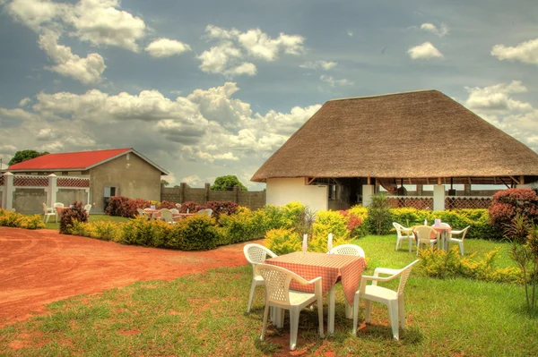Luxe hotel restauraunt, Oeganda, Afrika — Stockfoto
