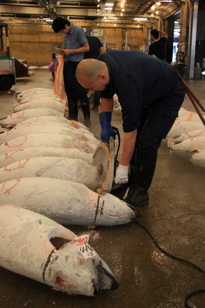 Mercado de pescado de Tsukiji, Tokio, Japón — Foto de Stock