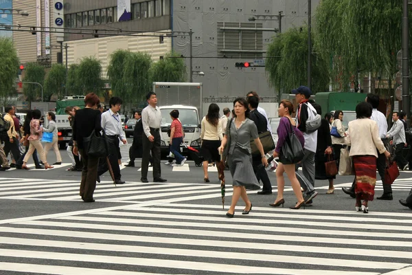 Attraversamento Zebra - Distretto di Ginza, Tokyo, Giappone — Foto Stock