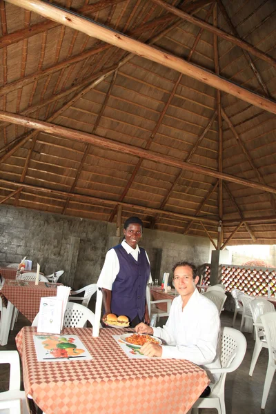 Luxury Hotel Restauraunt, Uganda, Africa — Stock Photo, Image