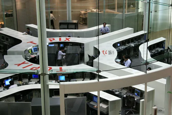 Trading Floor - Stock Exchange, Tokyo, Japan — Stock Photo, Image